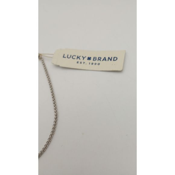 Lucky Brand Silvertone Adjustable Slider Necklace - Picture 2 of 4